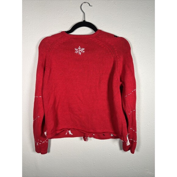 Christmas snowman "ugly" sweater cardigan #45 - Picture 7 of 8